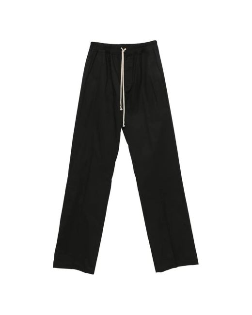 Rick Owens Black Pantalon Dietrich À Lien De Resserrage for men
