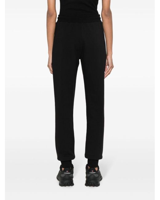 Versace Black Logo-embroidered Cotton Track Pants