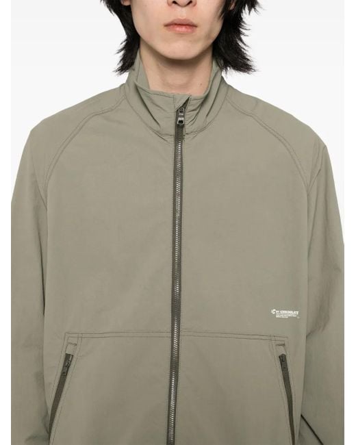 Chocoolate Green Zip-Up Windbreaker for men