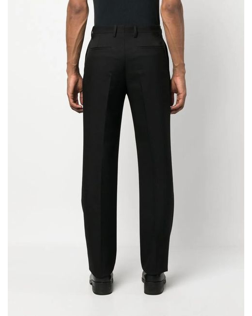Off-White c/o Virgil Abloh Black Paper Clip Slim-Cut Trousers for men