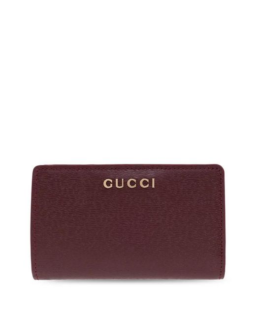 Gucci Purple Script Continental Wallet