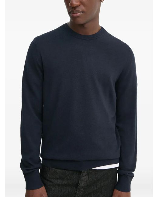 Filippa K Blue Round-Neck Wool Sweater for men