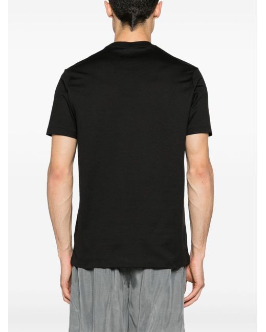 T-shirt en coton à patch logo Paul & Shark pour homme en coloris Black