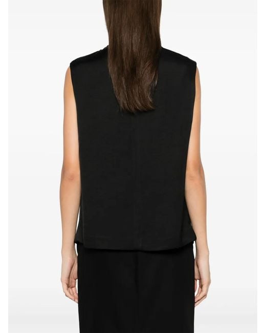 Top sin mangas Loulou de Saison de color Black
