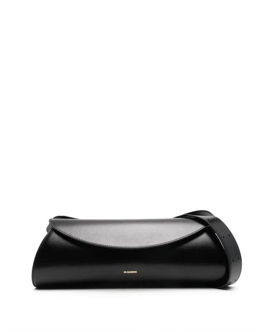 Jil Sander Cannolo レザーショルダーバッグ L Black