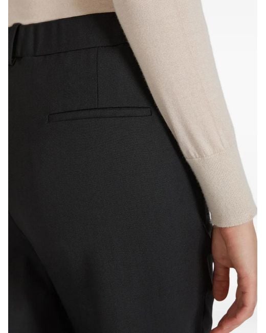 Slowear Black Pantalon En Laine À Boutonnière