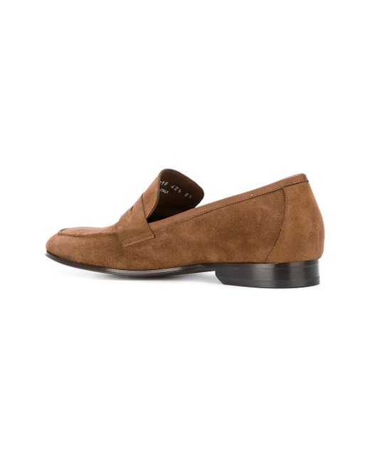 Paul Smith Suede Glynn Penny Loafers in Brown for Men | Lyst