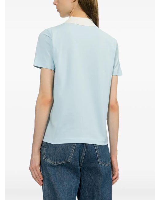 A.P.C. Blue Half-Button Polo