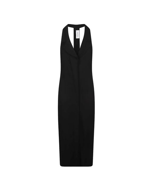 Anemos Black Bong Halterneck Midi Dress