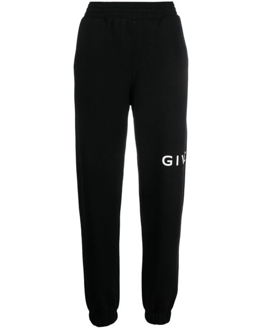 Givenchy Black Logo-print Cotton Track Pants