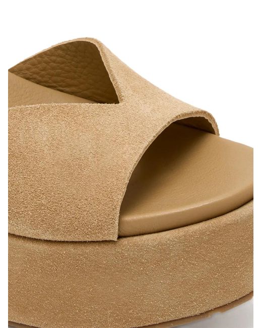 Pedro Garcia Natural Platform Buckle Sandals