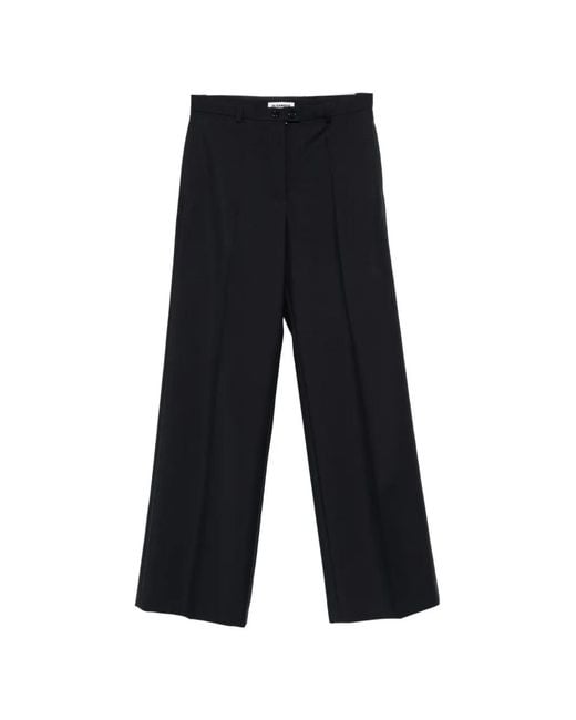 Jil Sander Blue Wide-Leg Tailored Trousers