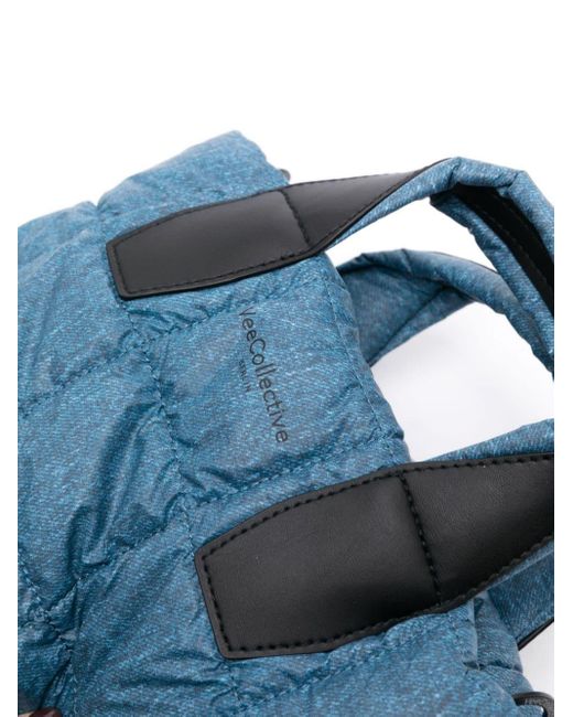 Mini sac cabas Porter matelassé VEE COLLECTIVE en coloris Blue