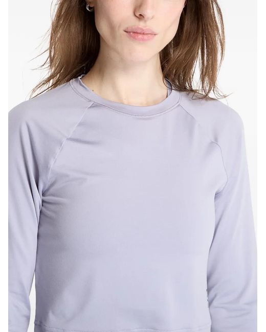 On Shoes Purple Cropped Raglan-Sleeve T-Shirt