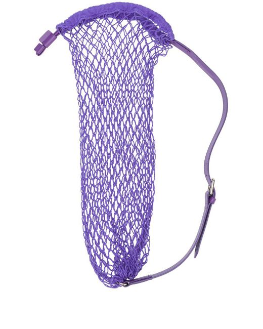 Jacquemus Purple Fishnet Shopping Bag for men