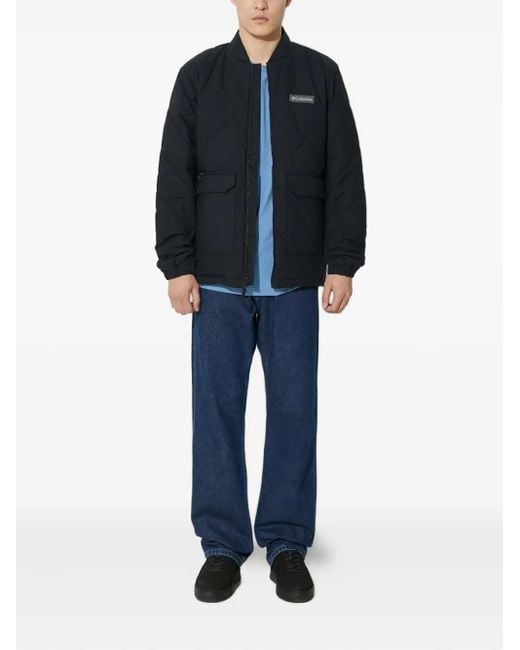 Columbia Blue Rad Padded Quilted Diamond-Pattern Jacket for men