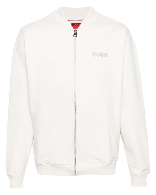 Cardigan en coton à fermeture zippée HUGO pour homme en coloris White