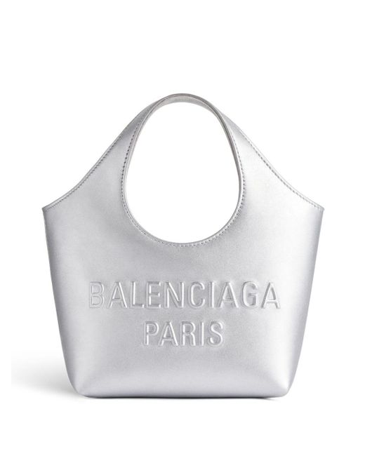 Balenciaga Gray Mary-kate Xs Metallic Tote Bag
