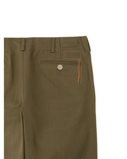 Fortela Green Herringbone Pocket Trousers for men