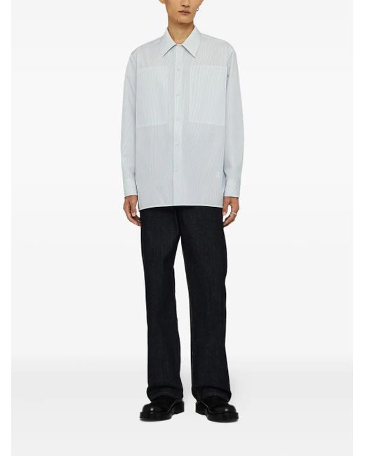 Jil Sander White Striped Shirt for men