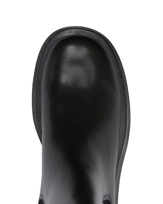 Versace Black Drew Logo-print Pull-on Boots