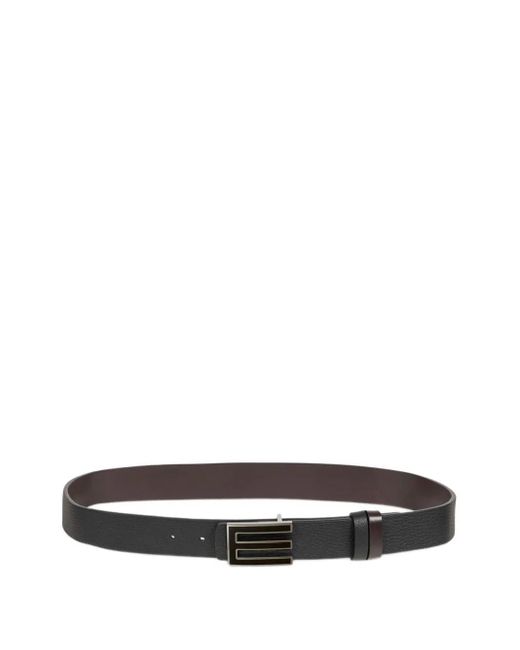 Etro White Reversible Leather Belt for men