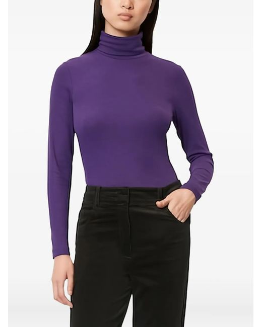 Marc O' Polo Purple Turtleneck Long-Sleeves Top
