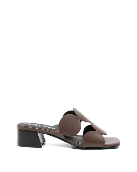 Bibi Lou White Cut-Out Mules