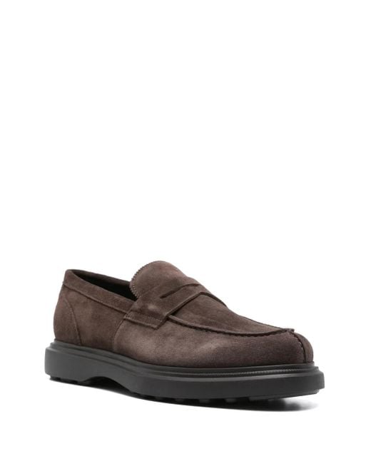 Stuart Weitzman Brown Suede Loafers for men