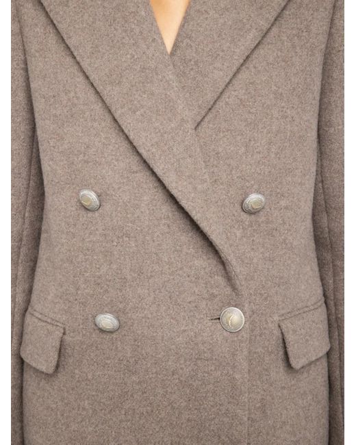 Zadig & Voltaire Gray Miew Double-Breasted Buttoned Coat