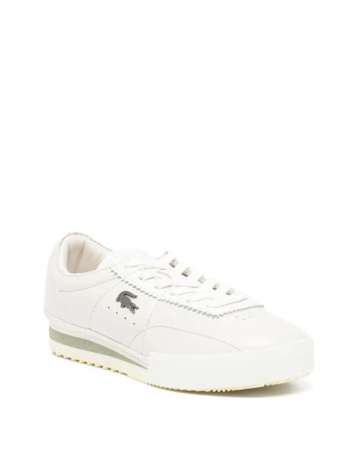 Lacoste White Aura Leather Trainers