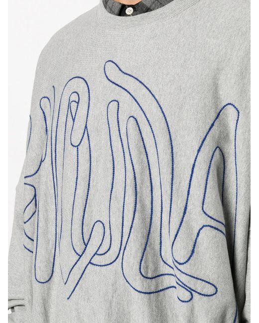 Haculla Sweater Met Logo in het Gray voor heren
