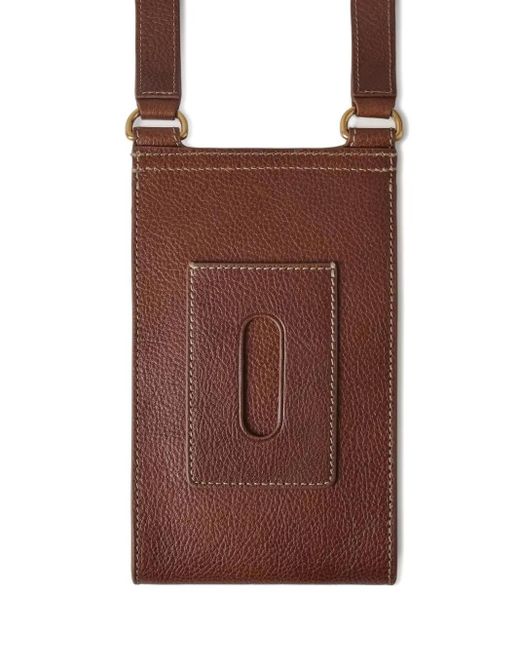 Mulberry Brown Leather-Trimmed Messenger Bag for men