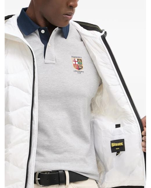 Blauer White Hooded Jacket for men