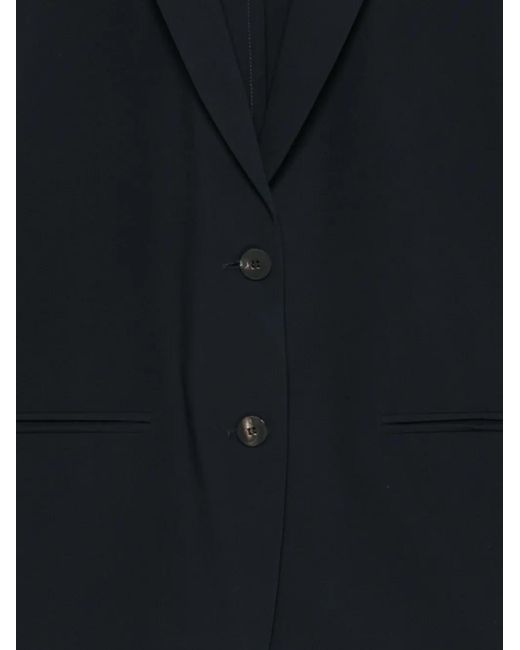 Rrd Blue Single-Breasted Buttonbed Blazer