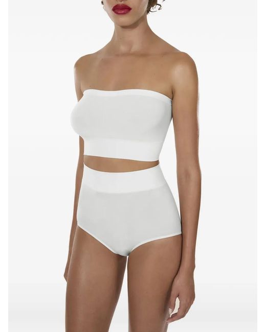 Wolford White Seamless Circular-Knit High-Waisted Shorts