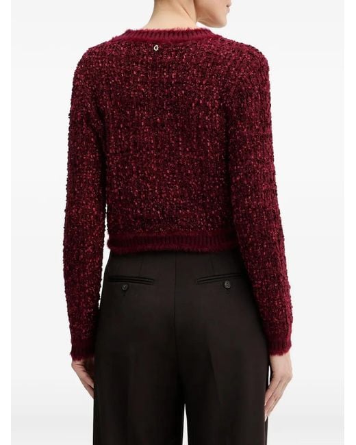 Guess Red Button V-Neck Cardigan