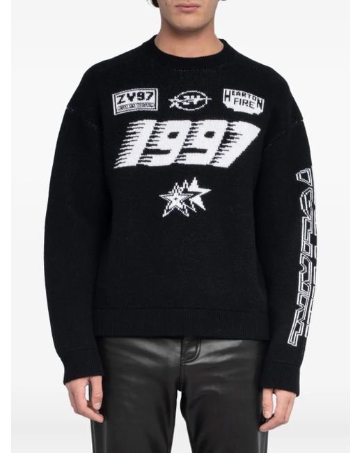 Zadig & Voltaire Black Marko 1997 Sweater for men