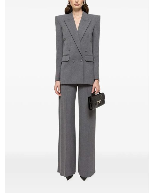 Nissa Gray Pantalon Palazzo À Taille Haute