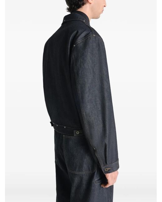 Lemaire Black Studded Denim Jacket for men