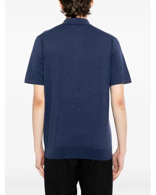 N.Peal Cashmere Blue Polzeath Polo Shirt for men