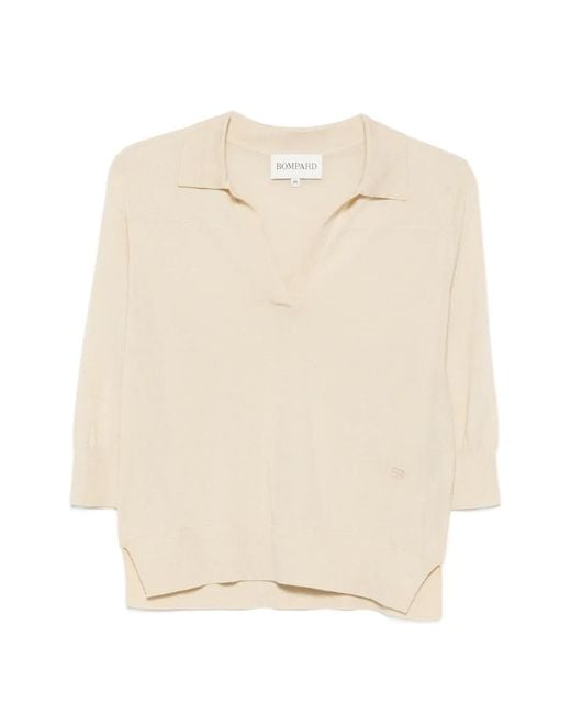 Bompard Natural Embroidered-Logo T-Shirt