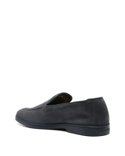Doucal's Blue Suede Loafers for men