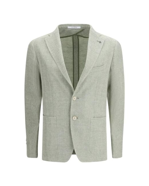 Tagliatore Green Single-Breasted Blazer for men