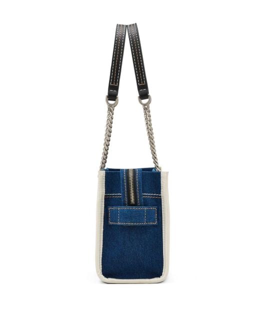 Marc Jacobs Blue The Denim Chain Small Tote Bag