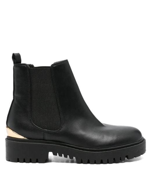 Guess Black 40Mm Metallic-Detail Chelsea Boots