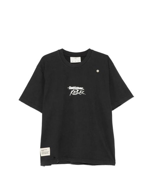 Song For The Mute Black X Birkenstock Distressed-Effect Logo-Print T-Shirt for men