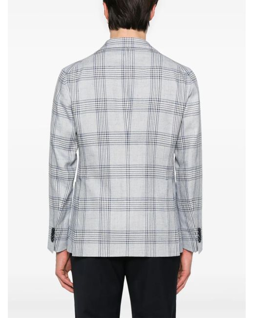 Tagliatore Geruite Blazer in het Gray voor heren