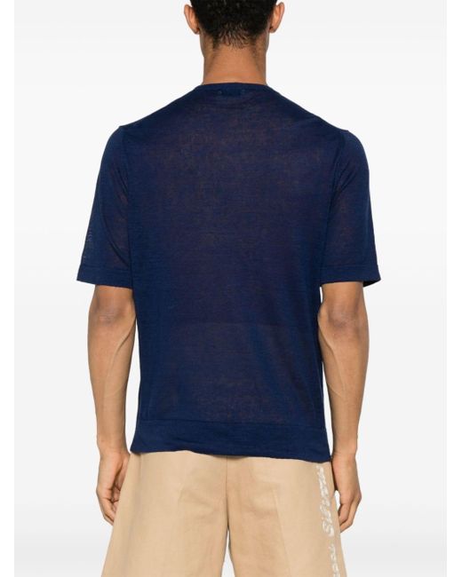 Ballantyne Blue Fine-knit Linen Shirt for men