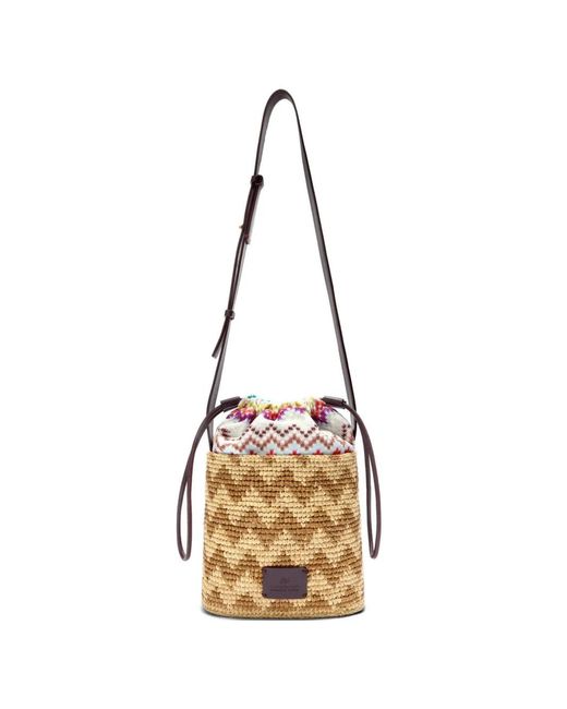 Borsa A Secchiello di Missoni in Metallic